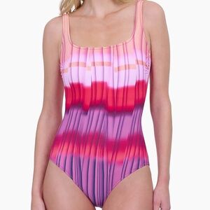 Gottex Golden Hour Square Neck One-Piece Swimsuit